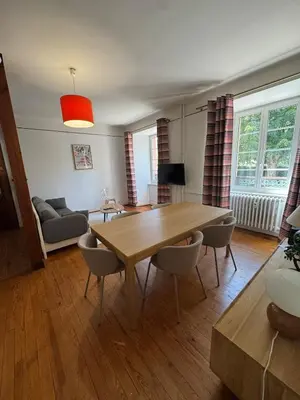 Coin salon dans l'établissement Gîte de la Tour in Kaysersberg with Parking