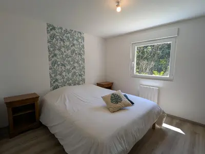 Un ou plusieurs lits dans un hébergement de l'établissement Maison 4 pers à Gérardmer entre lac et montagne avec terrasse - FR-1-589-836