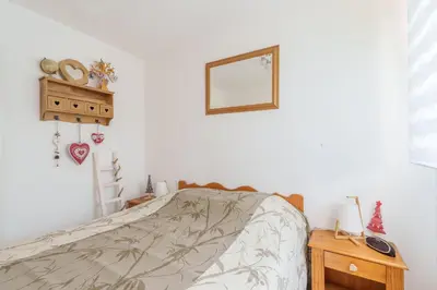 Un ou plusieurs lits dans un hébergement de l'établissement Résidence Le Printemps - Appt vue montagne