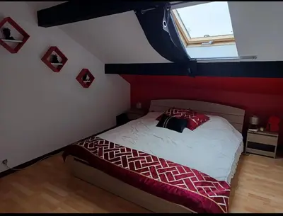 Un ou plusieurs lits dans un hébergement de l'établissement Havre de paix à la campagne