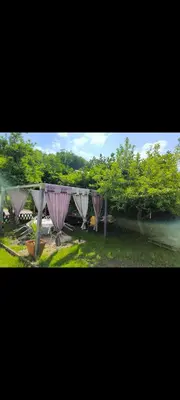 Jardin de l'établissement Havre de paix à la campagne