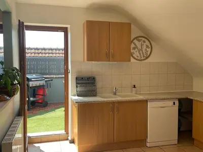 Cuisine ou kitchenette dans l'établissement Chez Storcki
