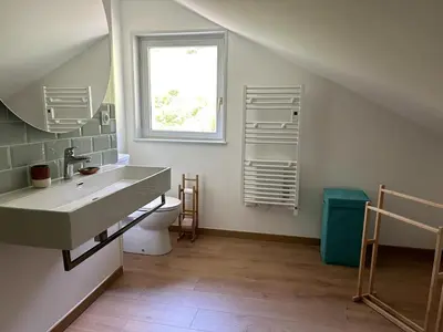 Salle de bains dans l'établissement La Meixonne, Gerardmer