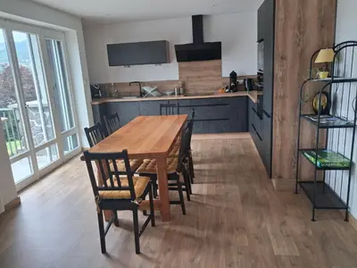 Cuisine ou kitchenette dans l'établissement appartement cosy
