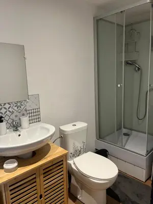 Salle de bains dans l'établissement Charmant Studio à Rixheim