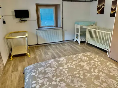 Un ou plusieurs lits dans un hébergement de l'établissement Le refuge Alsace aux pieds des Vosges animaux ok