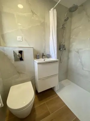 Salle de bains dans l'établissement Studio climatisé 30 m2 à 2 min de Colmar