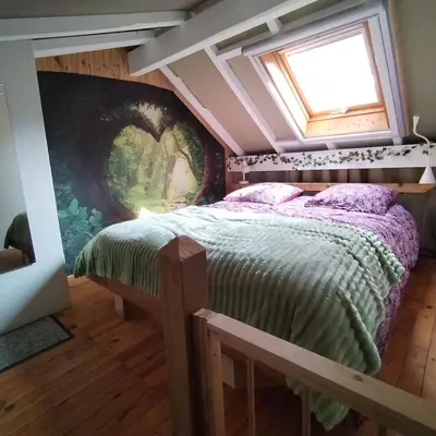 Un ou plusieurs lits dans un hébergement de l'établissement Chalet le Ponderosa