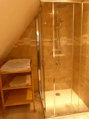 Salle de bains dans l'établissement Gite du Stahlberg