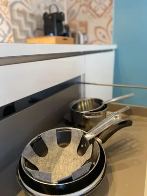 Cuisine ou kitchenette dans l'établissement Les Myrtilles