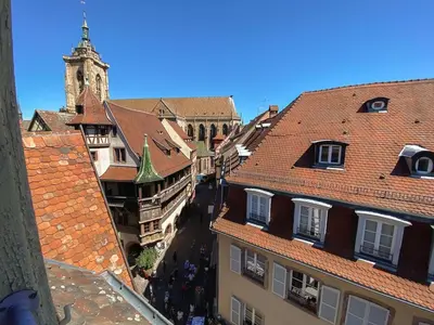 Vue générale sur Colmar ou vue de la ville depuis l'appartement