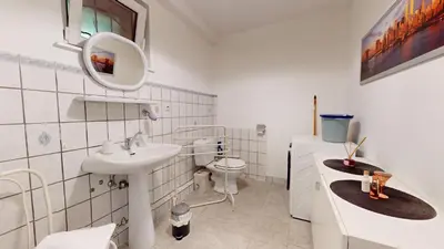 Salle de bains dans l'établissement Parenthèse à Eguisheim