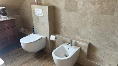 Salle de bains dans l'établissement Maison alsacienne cosy avec parking privé, à deux pas du marché de Noël de Kaysersberg - 6 guests