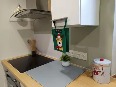Cuisine ou kitchenette dans l'établissement Cap Vosges 3 étoiles, Jeux et Balnéo, entre Vosges et Alsace