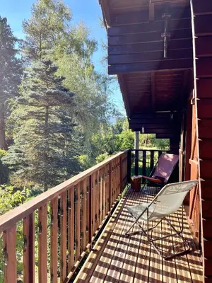 Balcon ou terrasse dans l'établissement Chalet du Grand Arbre