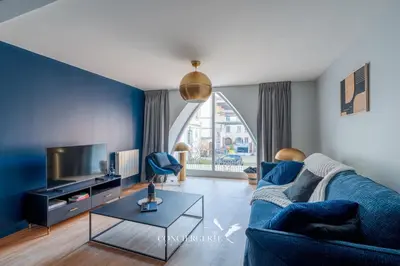 Télévision ou salle de divertissement dans l'établissement Outre-mer - apartment in center of Colmar
