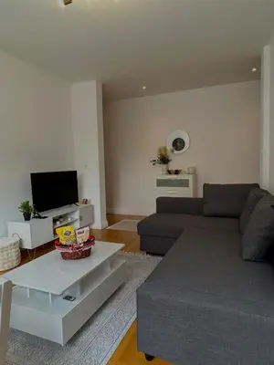 Coin salon dans l'établissement Appartement cosy au cœur de la Petite Venise - Colmar