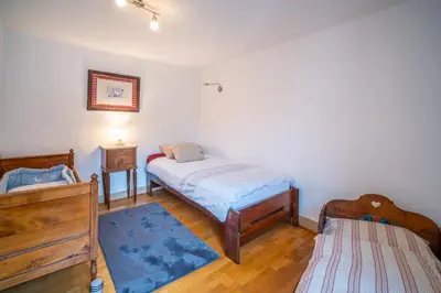 Un ou plusieurs lits dans un hébergement de l'établissement Typical Alsace house - ideal for groups and families