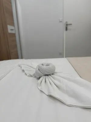 Un ou plusieurs lits dans un hébergement de l'établissement Appartement Lumière