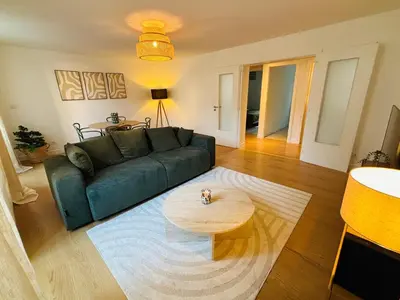 Coin salon dans l'établissement Appartement Mulhouse Centre historique