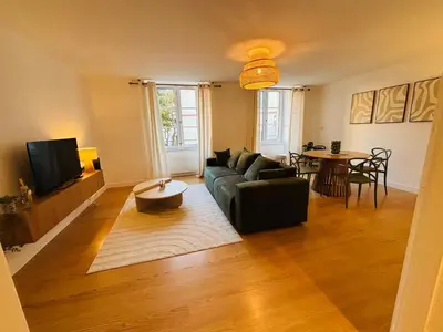 Coin salon dans l'établissement Appartement Mulhouse Centre historique
