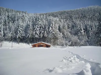 L'établissement Chalet au bord du lac de Longemer en hiver
