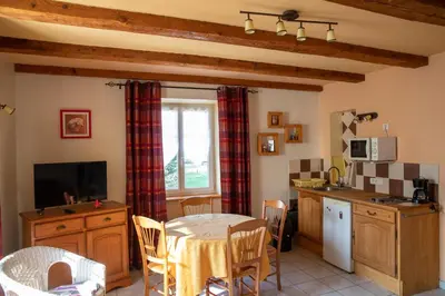 Cuisine ou kitchenette dans l'établissement La Ferme du Franz