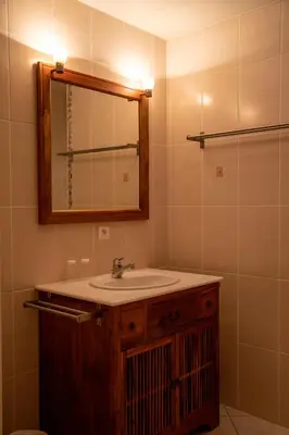 Salle de bains dans l'établissement La Ferme du Franz