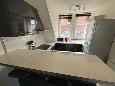 Cuisine ou kitchenette dans l'établissement Magnifique appartement lumineux au cœur de Belfort