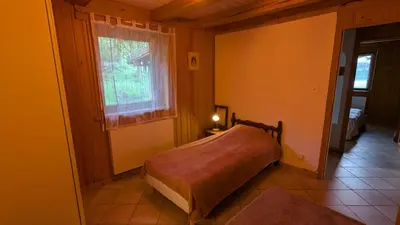 Un ou plusieurs lits dans un hébergement de l'établissement 2 chalets écologiques, spa-jacuzzi, montagne Vosges