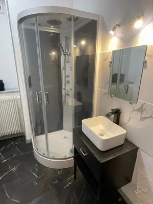 Salle de bains dans l'établissement Charmant appartement F1