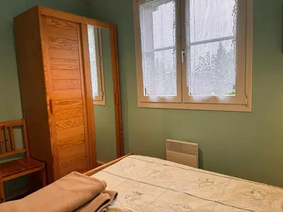 Un ou plusieurs lits dans un hébergement de l'établissement Appartement duplex avec vue sur le lac de Gérardme