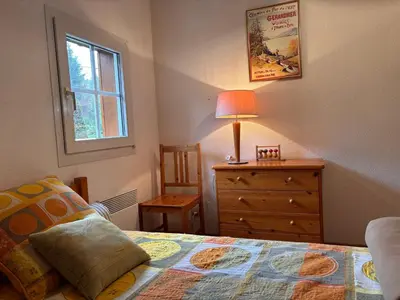 Un ou plusieurs lits dans un hébergement de l'établissement Appartement duplex avec vue sur le lac de Gérardme