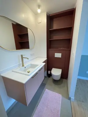 Salle de bains dans l'établissement Le Kintz'