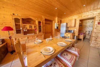 Coin salon dans l'établissement Cocooning chalet, mountain view, sauna, 6 people
