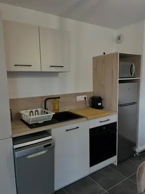 Cuisine ou kitchenette dans l'établissement Appartement moderne - Sur le sentier des vignes