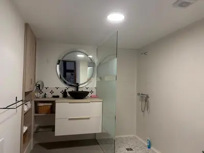 Salle de bains dans l'établissement La Belle Mélusine