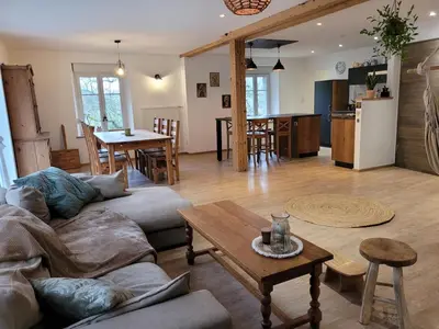 Cuisine ou kitchenette dans l'établissement Gîte cosy dans les Vosges