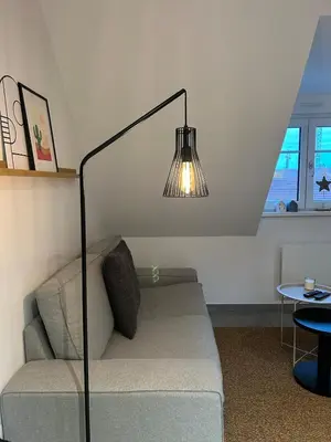 Coin salon dans l'établissement Charmant appartement avec vue sur les vignes