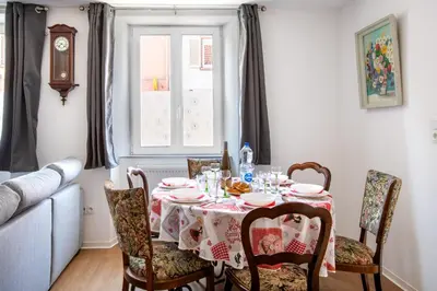 Coin salon dans l'établissement Gîte chez Suzannala