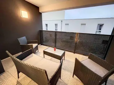 Coin salon dans l'établissement Dream Home Appartement Saint-Louis Proche Bale