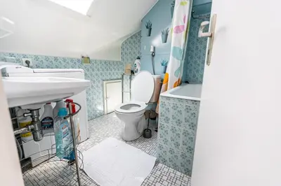 Salle de bains dans l'établissement Beautiful apartment close to Basel with parking