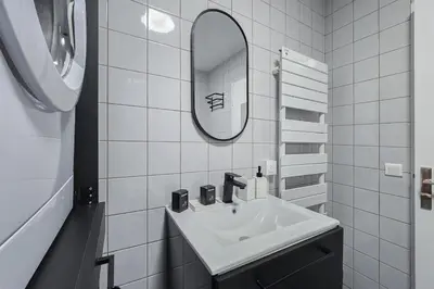 Salle de bains dans l'établissement Beautiful apartment 4 people Near Basel WiFi