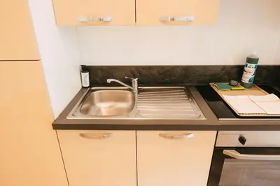 Cuisine ou kitchenette dans l'établissement Appartement lumineux et calme sur la Route des vins