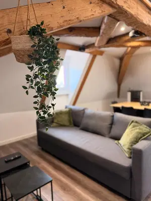 Coin salon dans l'établissement La cotonnade - Entre vignes et ville