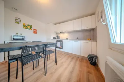 Cuisine ou kitchenette dans l'établissement Beautiful apartment Near Basel 4 people Huningue