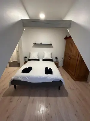 Un ou plusieurs lits dans un hébergement de l'établissement Chez Cécile, appartement 6 personnes Alsace Vignoble