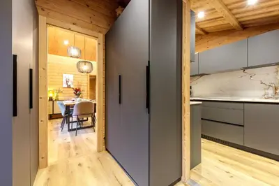 Cuisine ou kitchenette dans l'établissement Le Refuge des Sapins - Au coeur de la nature