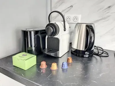 Plateau bouilloire dans l'établissement Le Bâle 11 Appartement 4 Pers Saint-Louis Parking