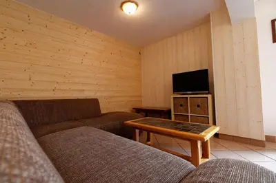 Télévision ou salle de divertissement dans l'établissement Gîte Edelweiss